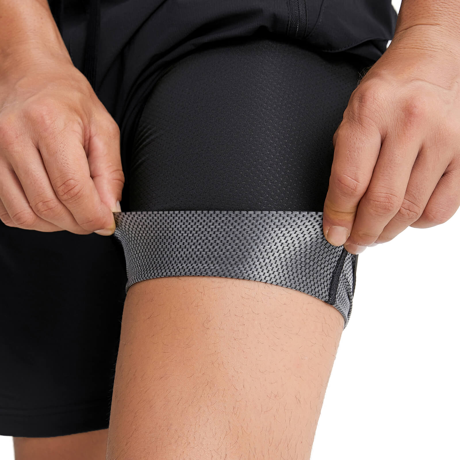 men water repellent multi purpose cycling utility shorts black non slip gripper strap