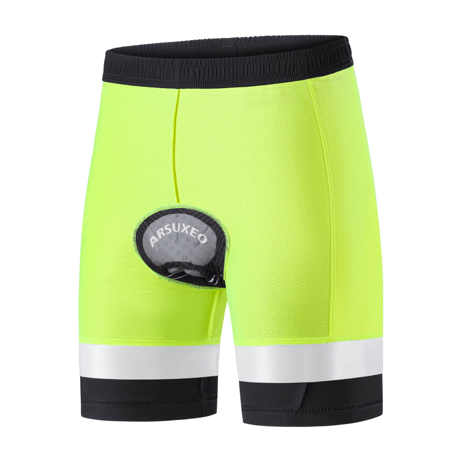 men water repellent multi purpose cycling utility shorts neon lime liner inner
