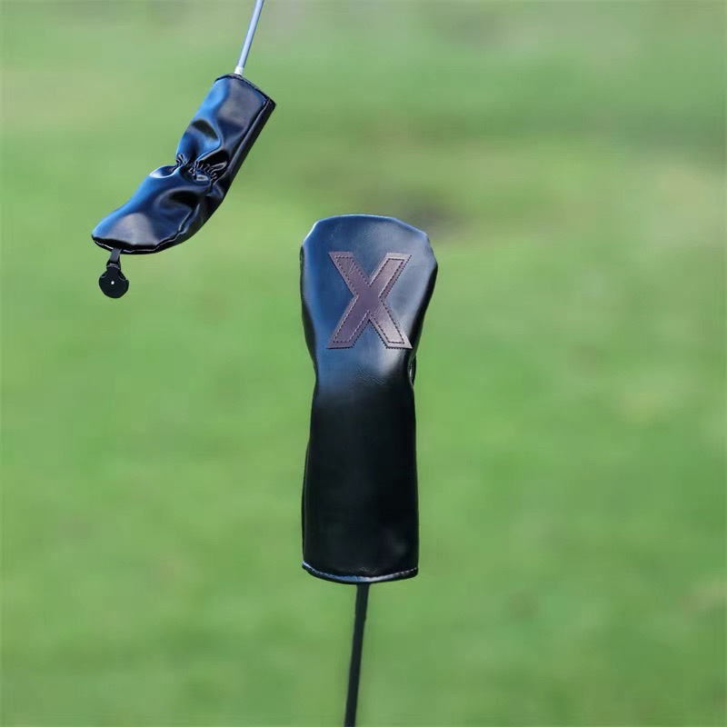 Premium Synthetic Leather Golf Headcover Set - Vintage Style for Driver, Fairway Woods, and Hybrids (UT)