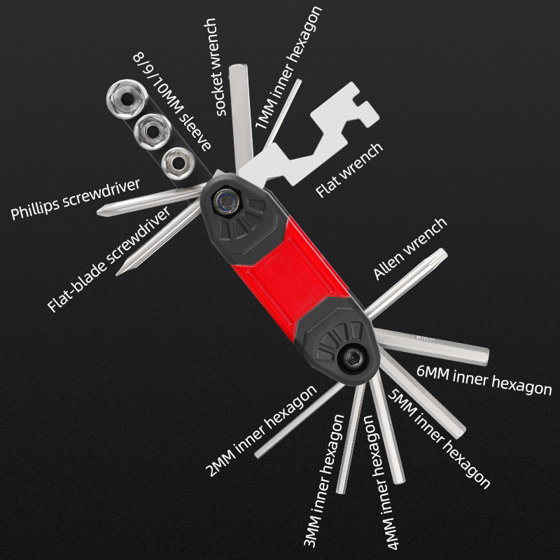 16-in-1 Portable Precision Bicycle Multitool