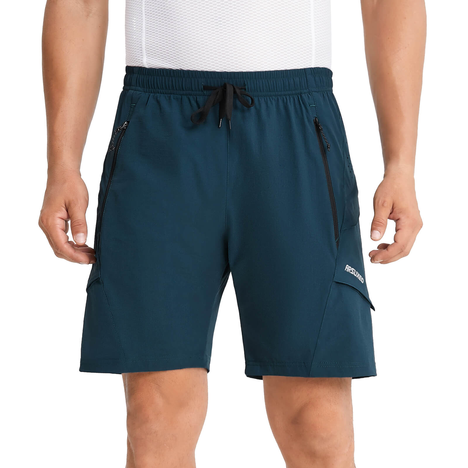 men water repellent multi purpose cycling utility shorts blue model
