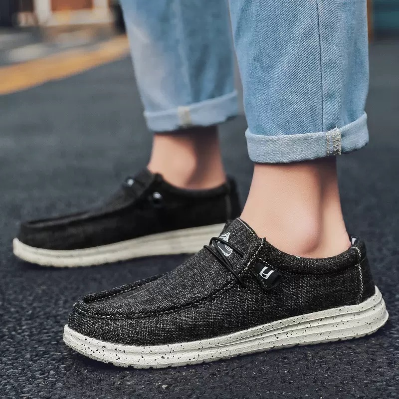 men's ultra lightweight canvas slip on loafers comfortable