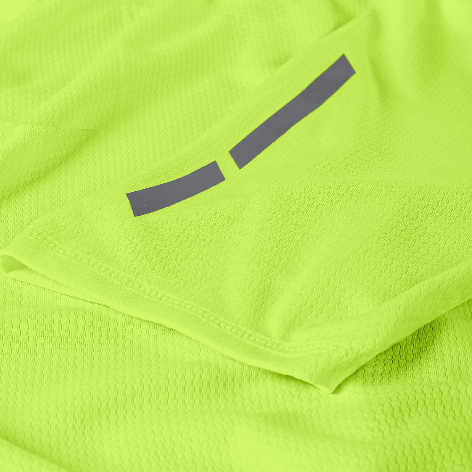 men pro short sleeve cycling jersey fluorescent green sleeve detail