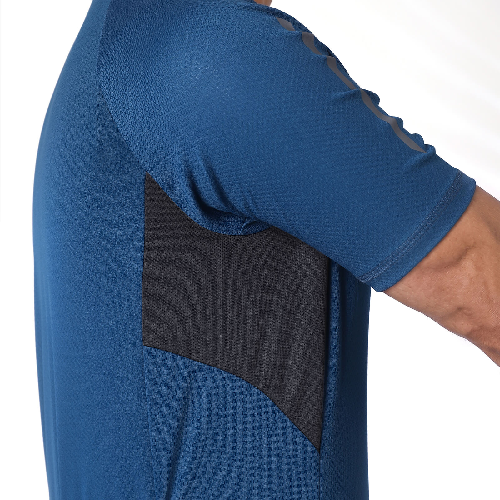men pro short sleeve cycling jersey blue sleeve