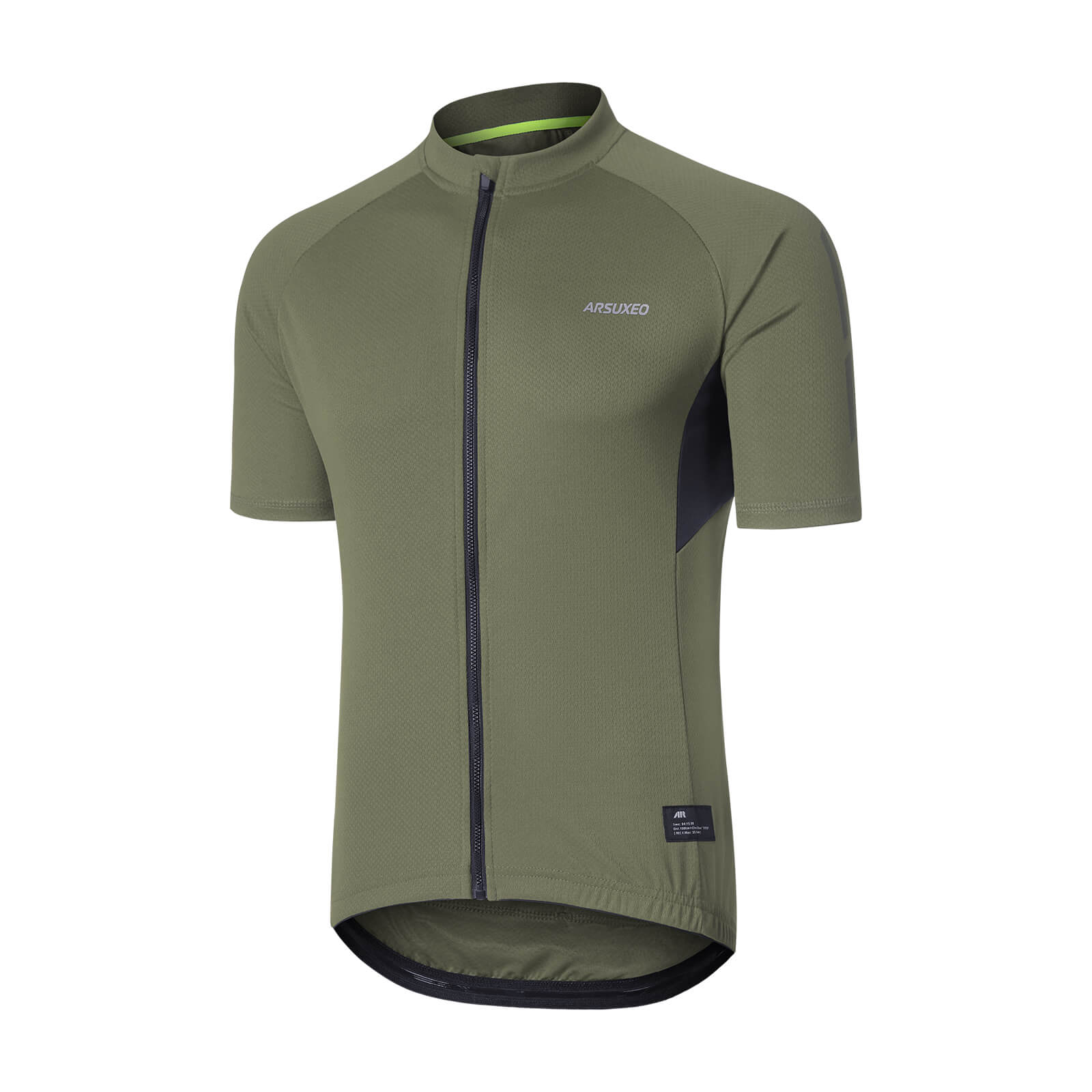 men pro short sleeve cycling jersey green