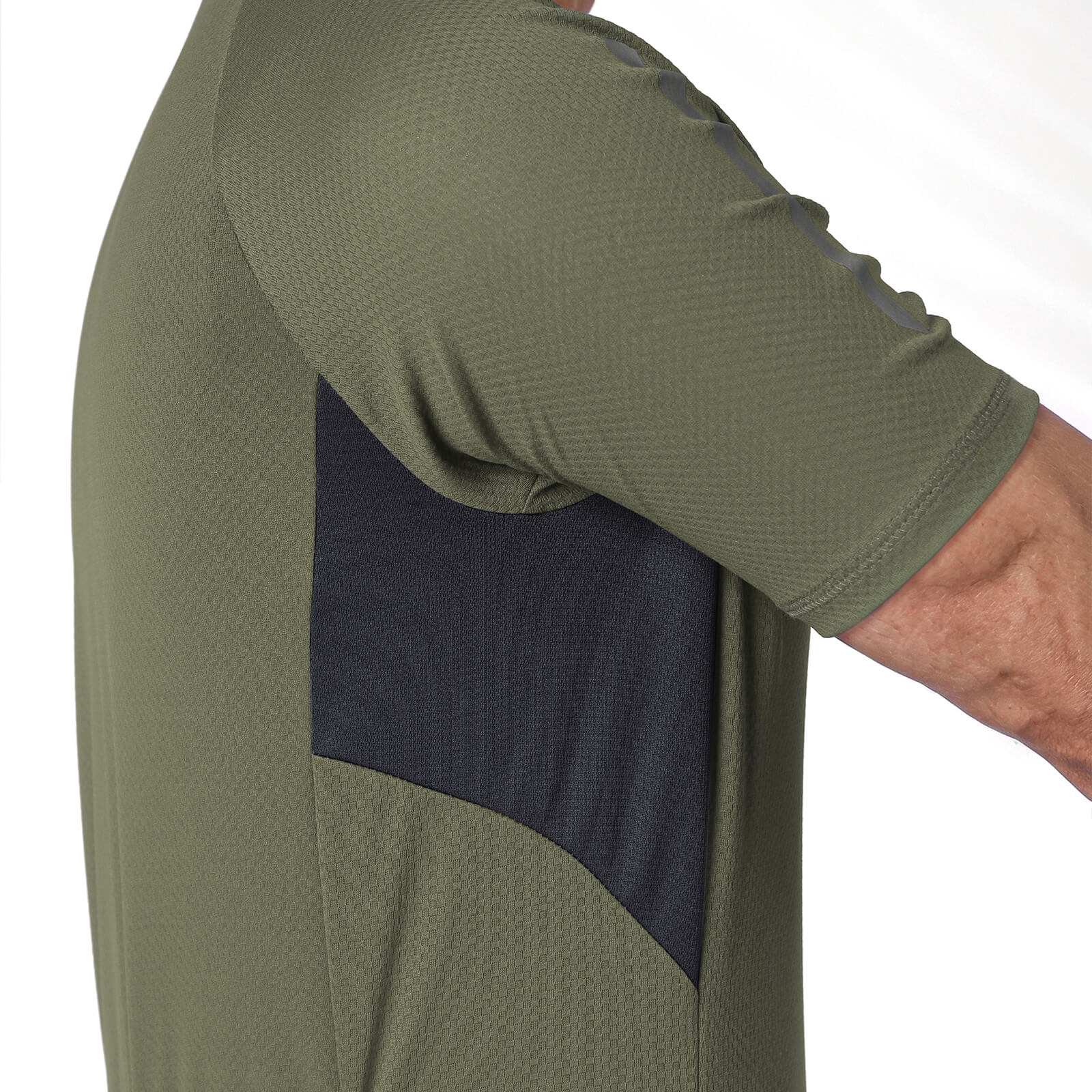 men pro short sleeve cycling jersey green sleeve