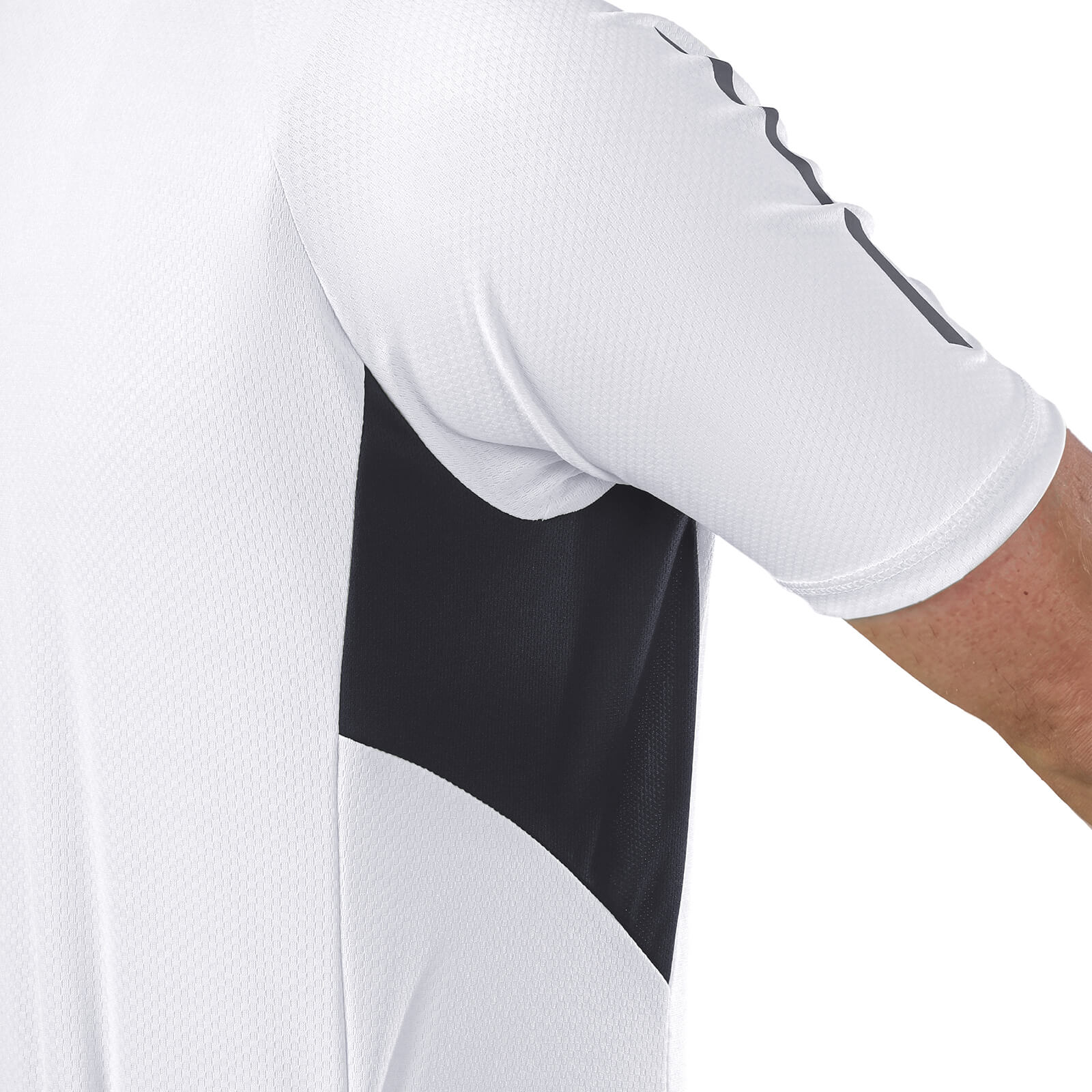 men pro short sleeve cycling jersey white model sleeve