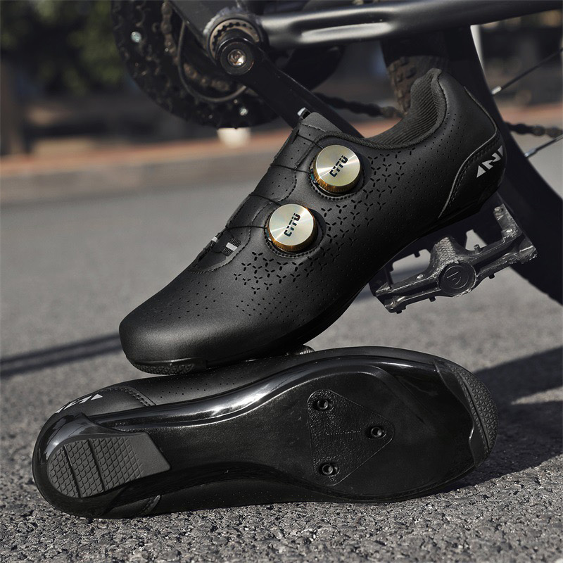 men's black road bike shoes 