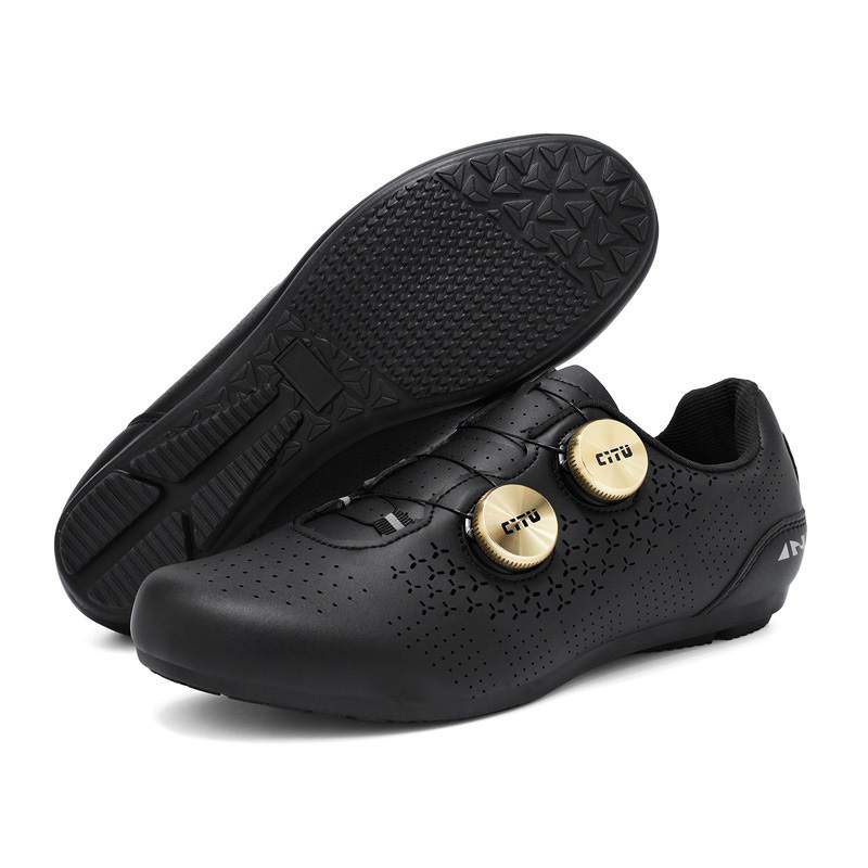 rubber outsole cycing shoes black