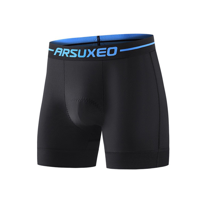 black casual padded cycling underwear