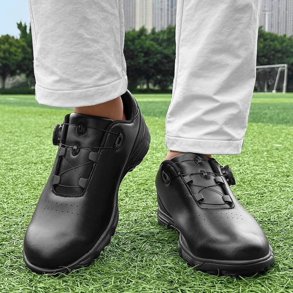 waterproof golf shoes with precision dial lacing system black