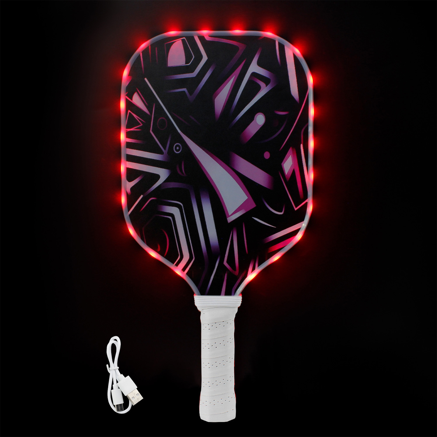 LED Pickleball Paddles Set of 2 – Lightweight Rackets with LED Edge Lighting