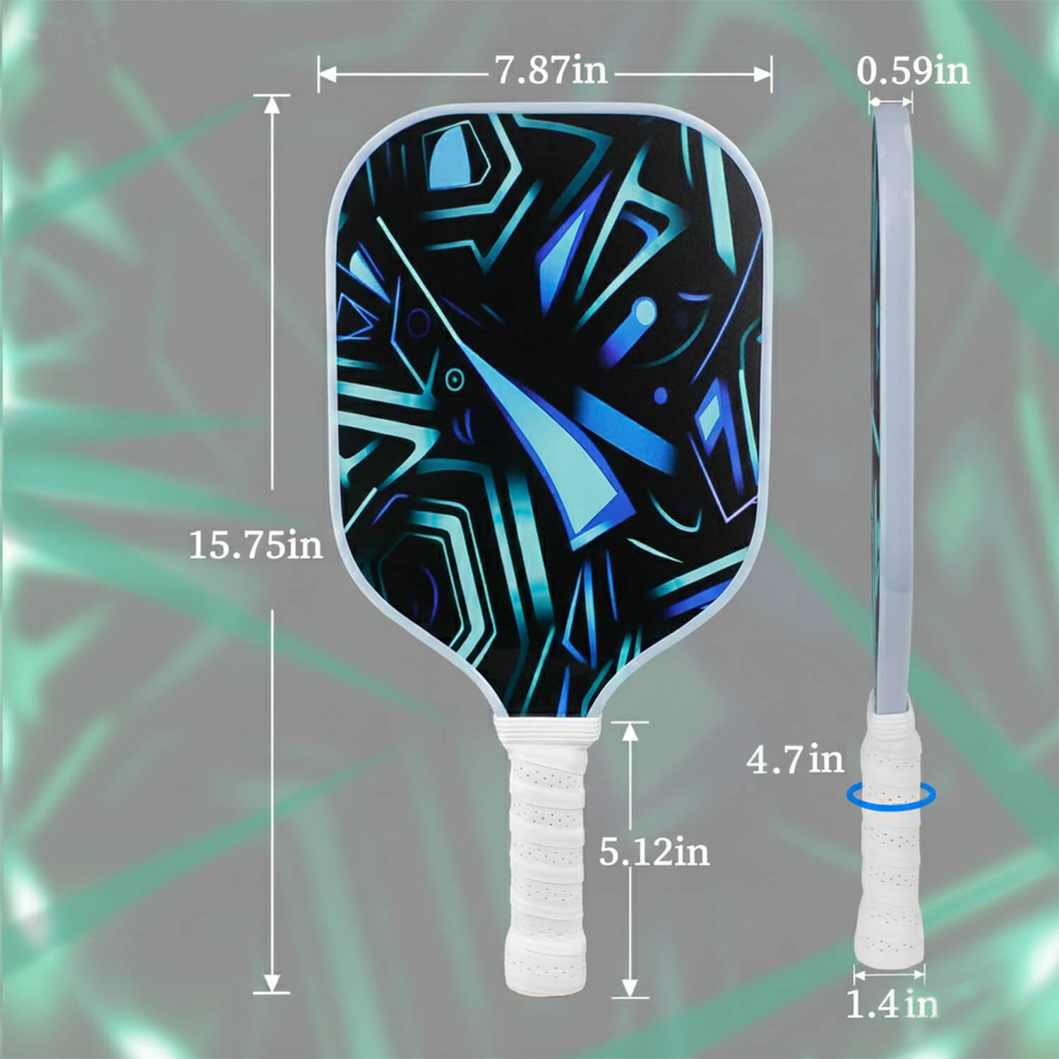 LED Pickleball Paddles Set of 2 – Lightweight Rackets with LED Edge Lighting