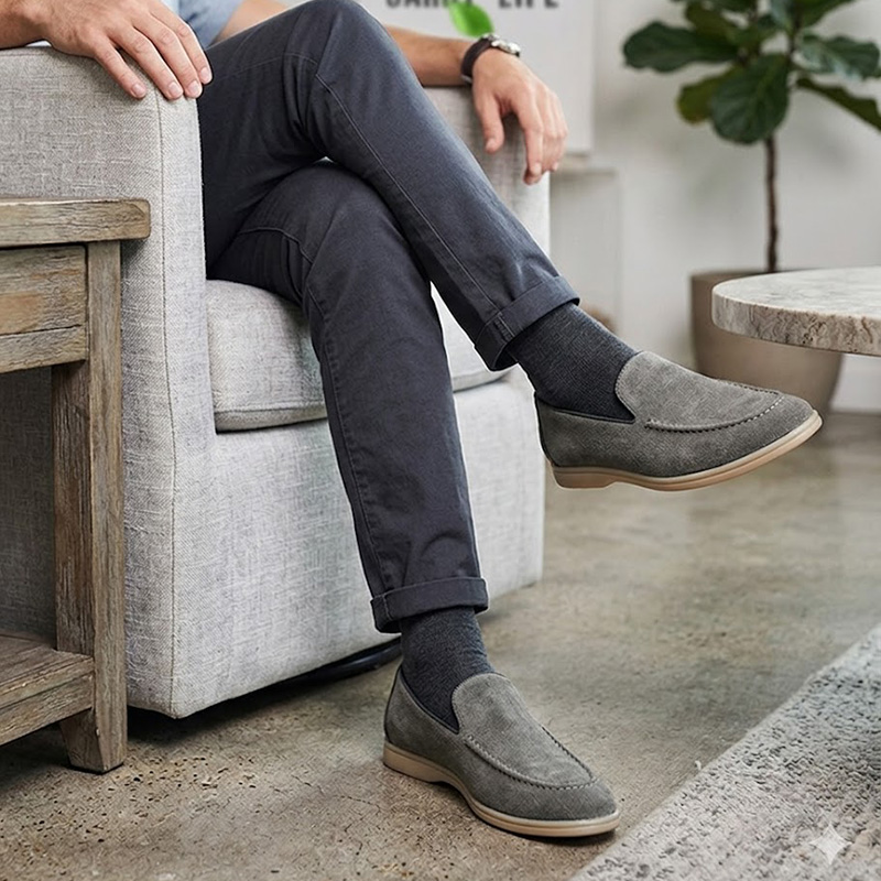 men’s premium suede loafers model