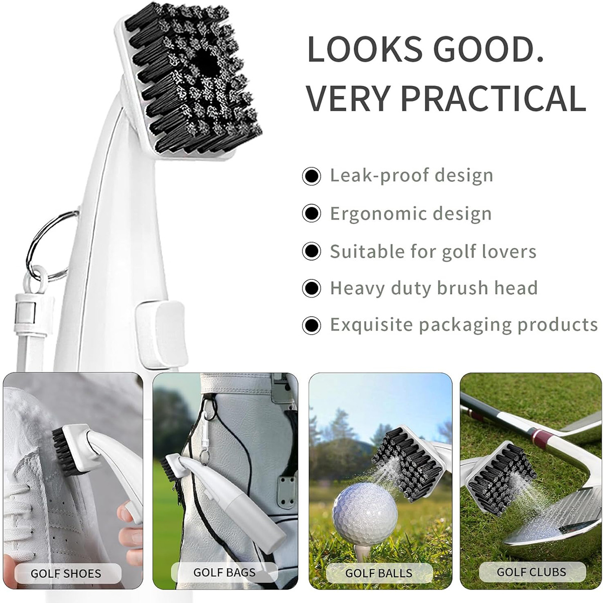 Premium Pro Golf Club Brush Cleaner with Built-In Water Dispenser