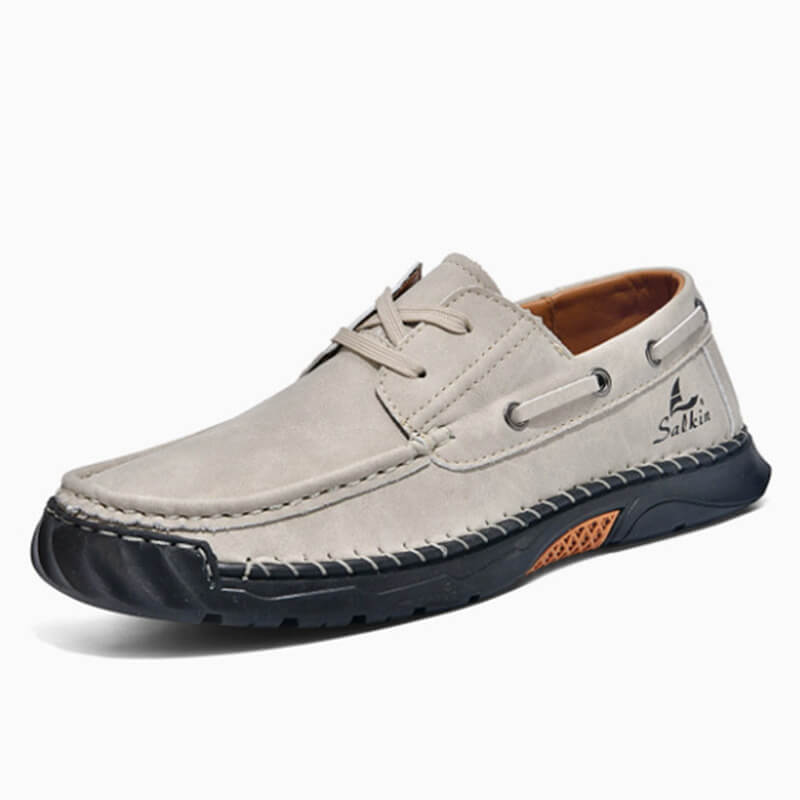 mens boat shoes beige 1