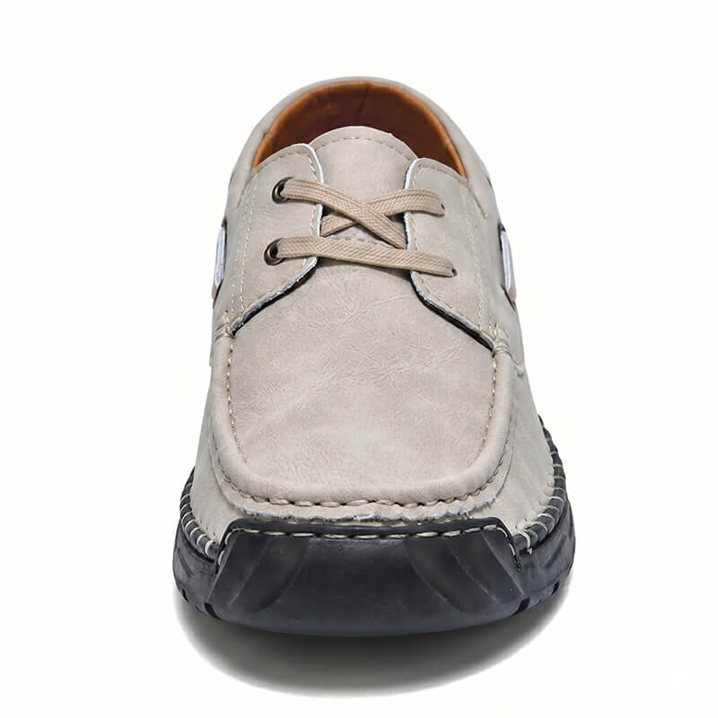 mens boat shoes beige 2