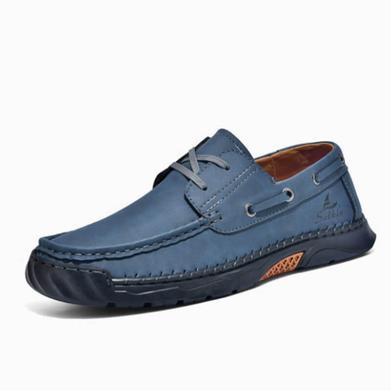 mens boat shoes blue