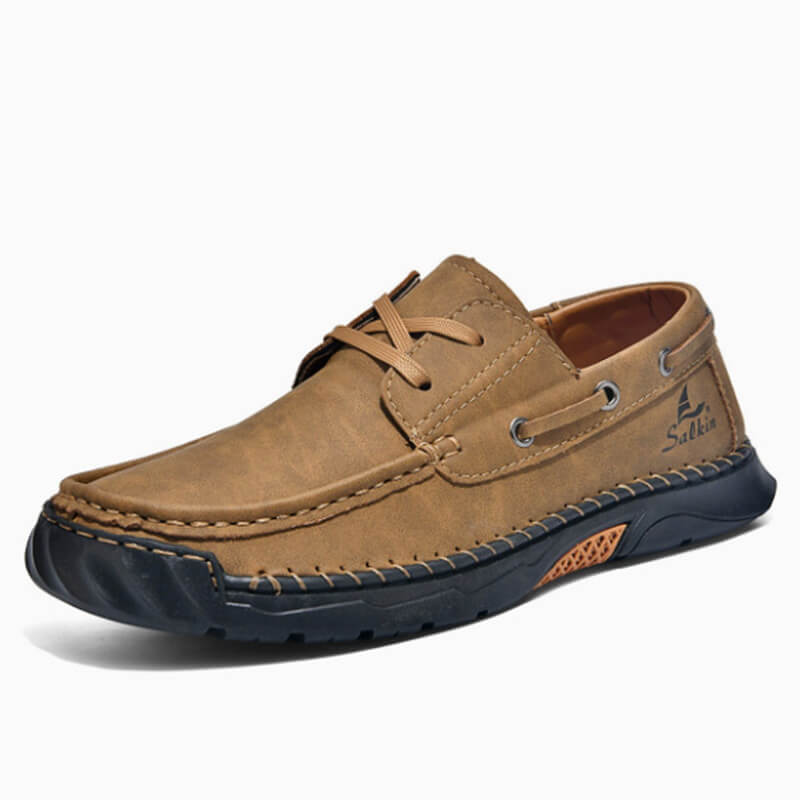 mens boat shoes brown