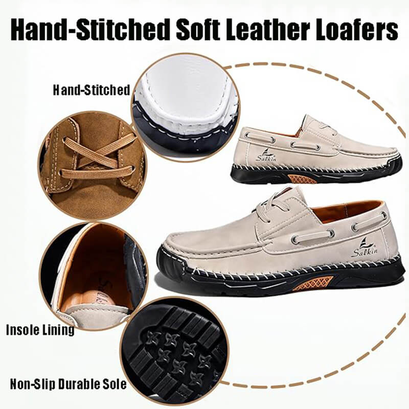 mens boat shoes details