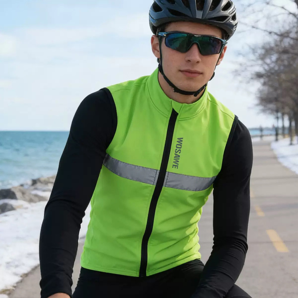 Men’s Thermal Softshell Cycling Vest – Windproof & Insulated