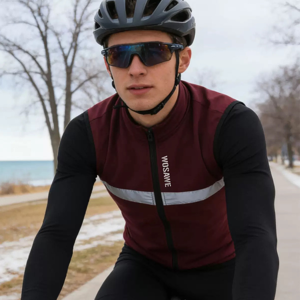 Men’s Thermal Softshell Cycling Vest – Windproof & Insulated