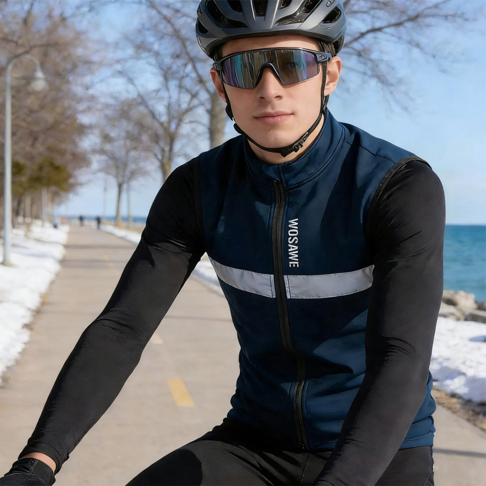 Men’s Thermal Softshell Cycling Vest – Windproof & Insulated