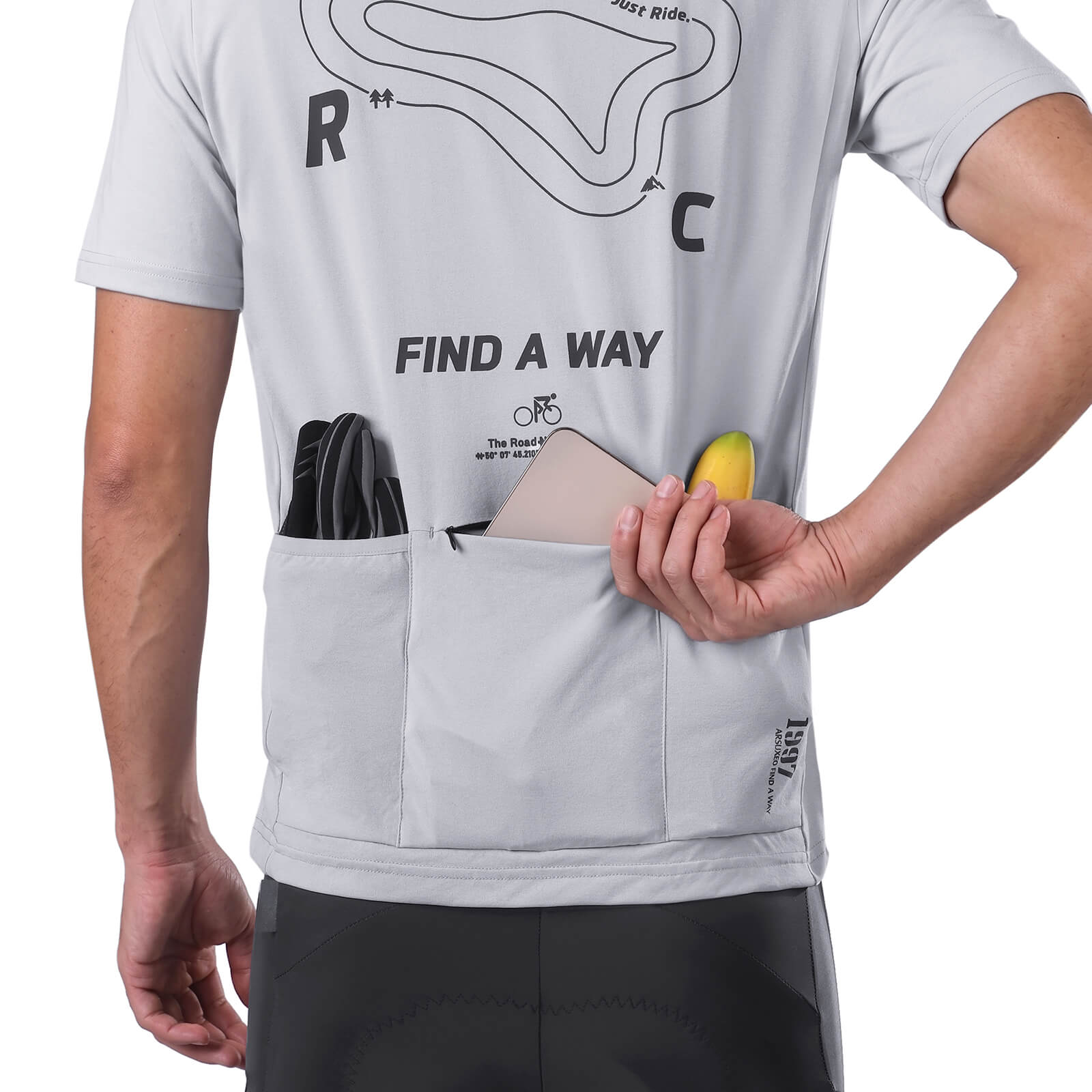 performance cycling shirt gray