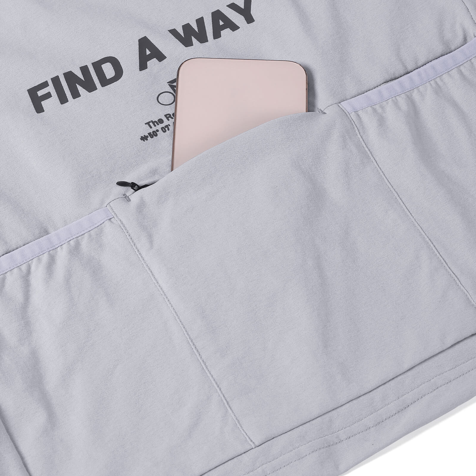 performance cycling tech tee gray pockets