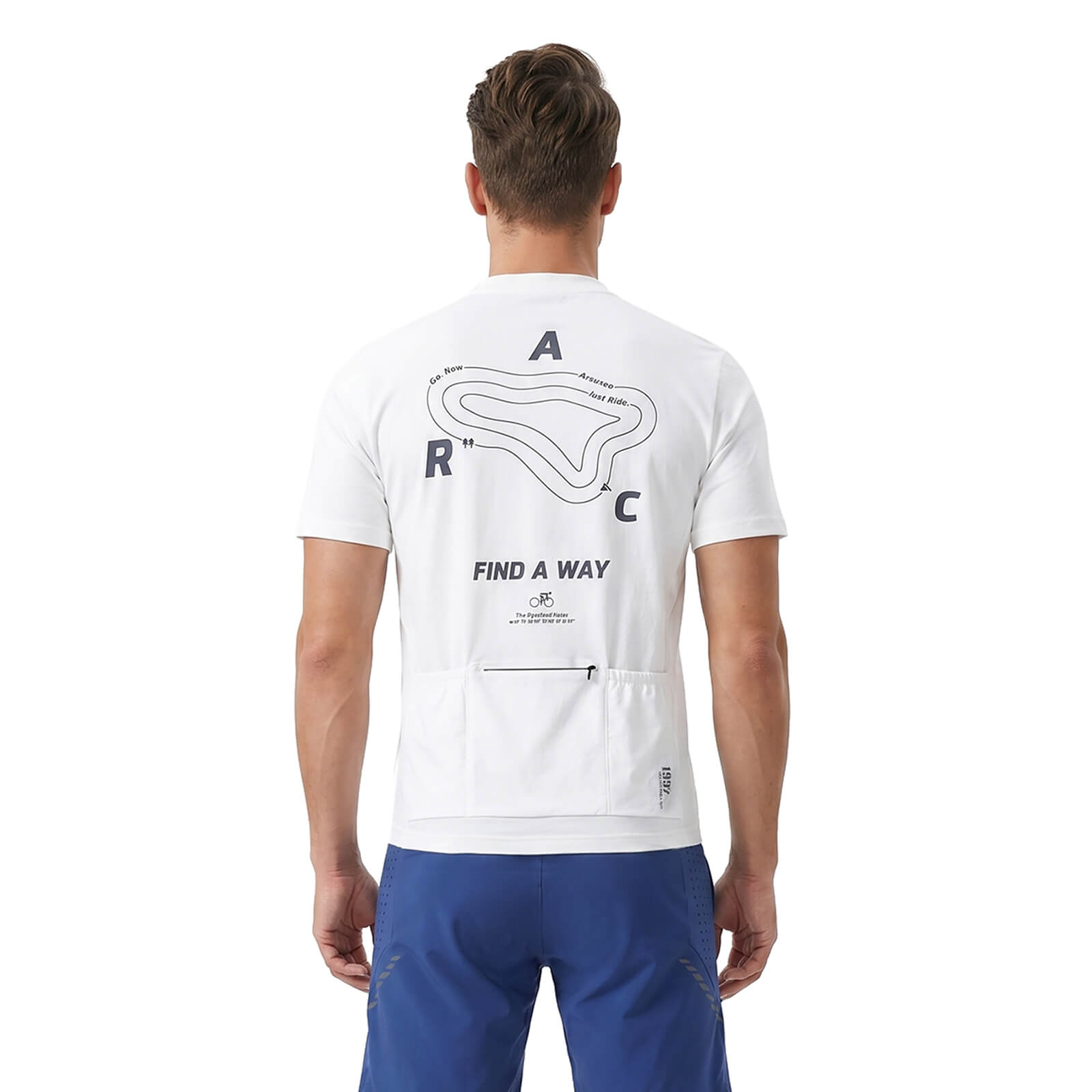performance cycling tech tee white with pockets