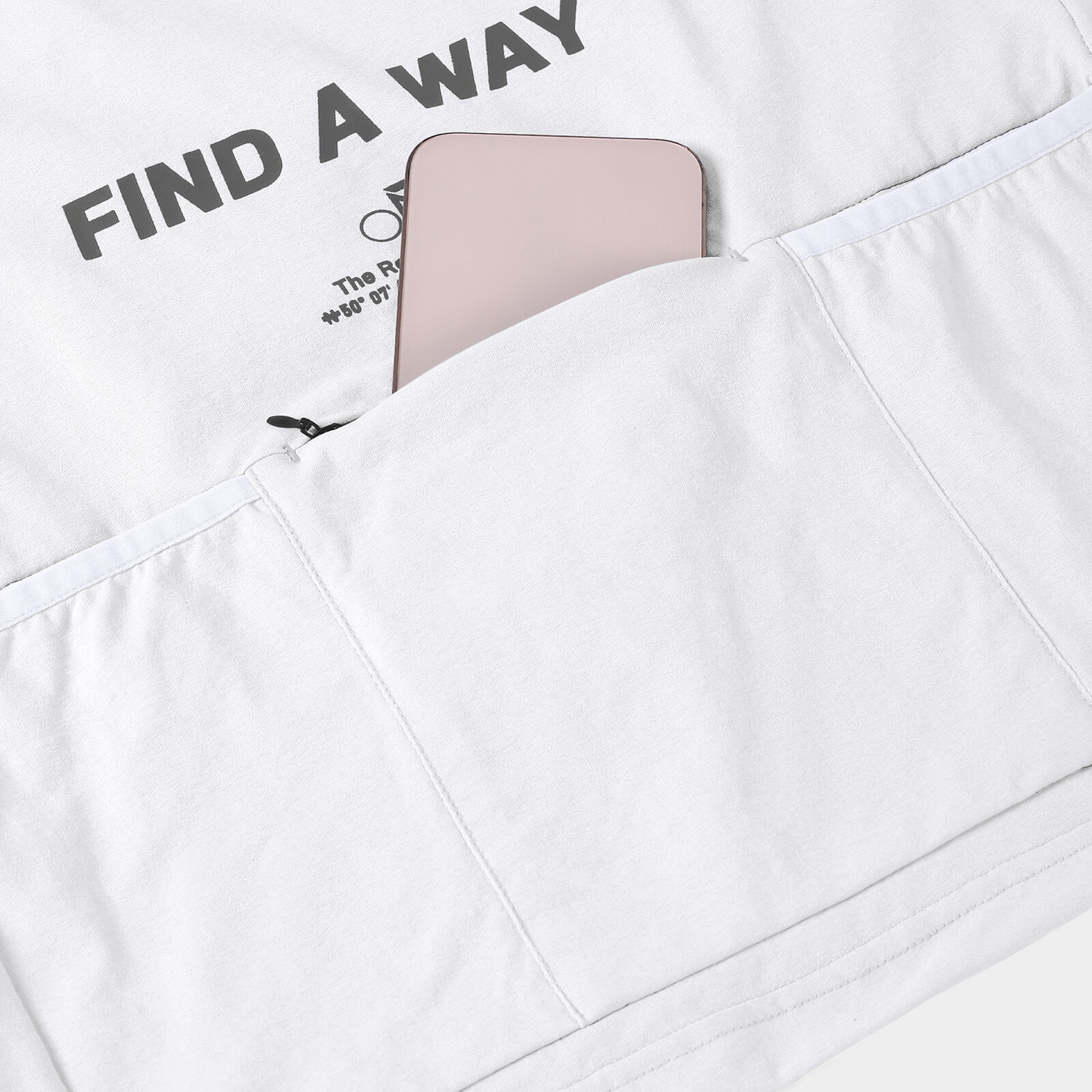 performance cycling tech tee white pockets