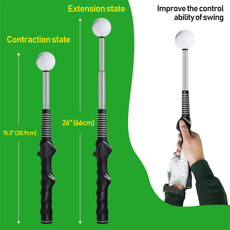 Telescopic Golf Swing Trainer with Sound Feedback