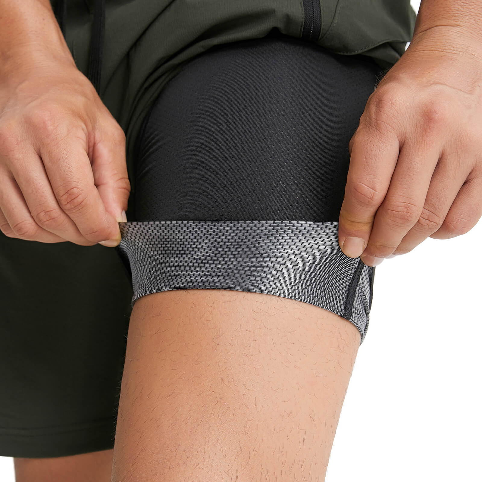 men water repellent multi purpose cycling utility shorts green non slip gripper