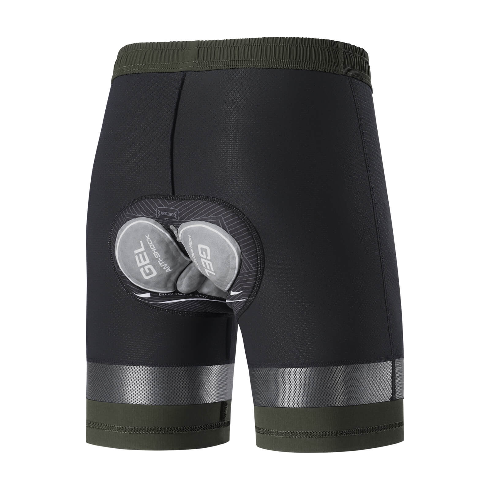 men water repellent multi purpose cycling utility shorts green inner back
