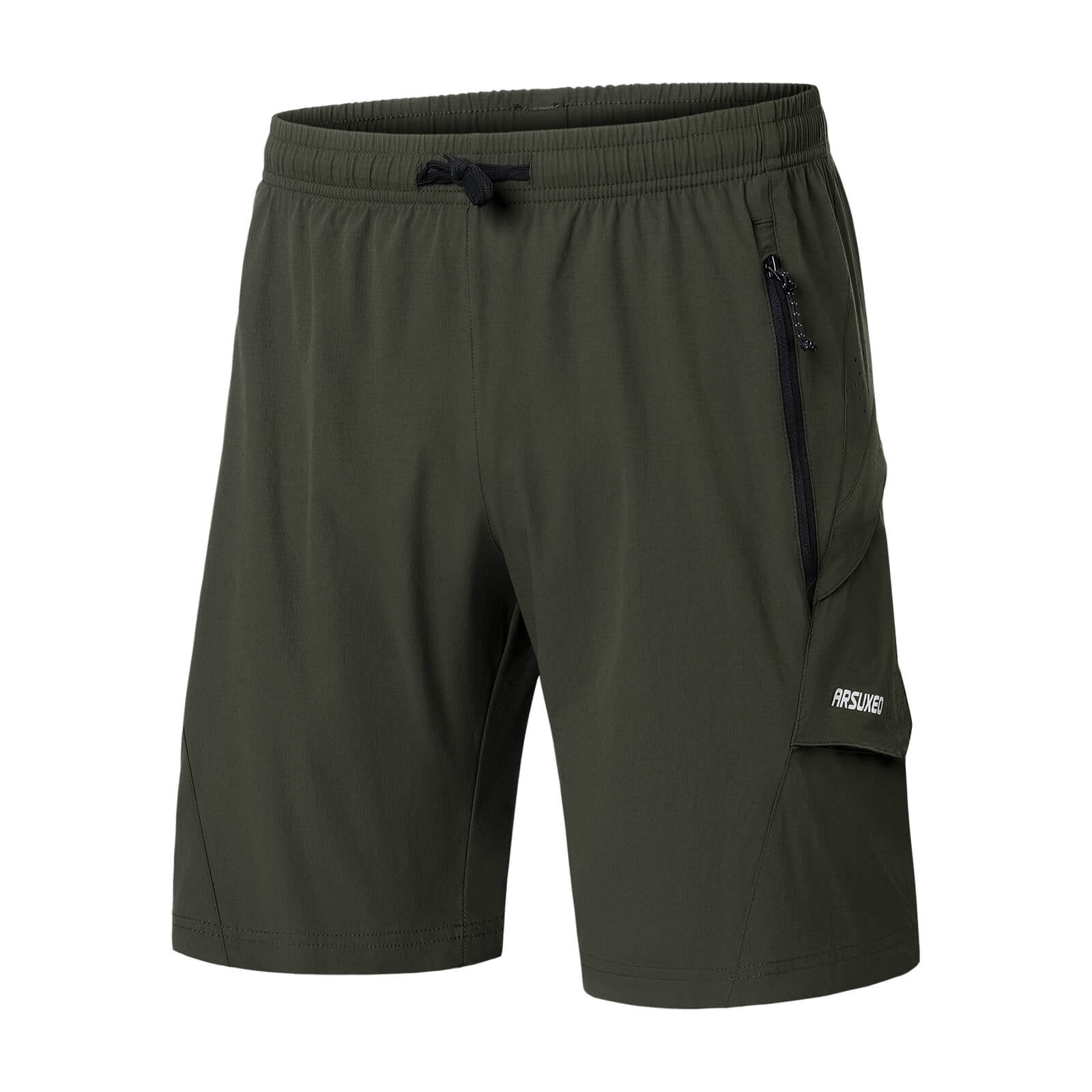 men water repellent multi purpose cycling utility shorts green