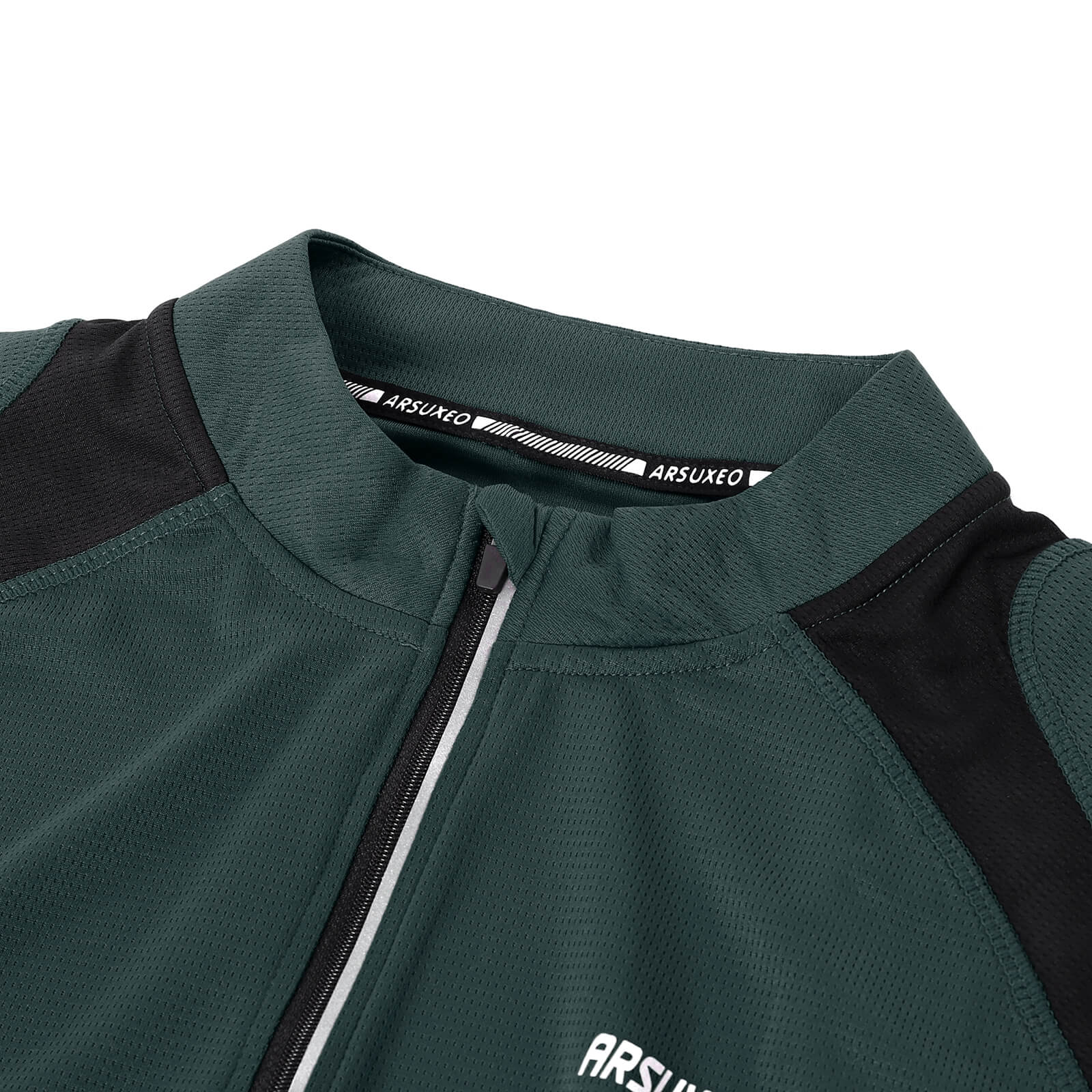 men cycling jersey forest green details