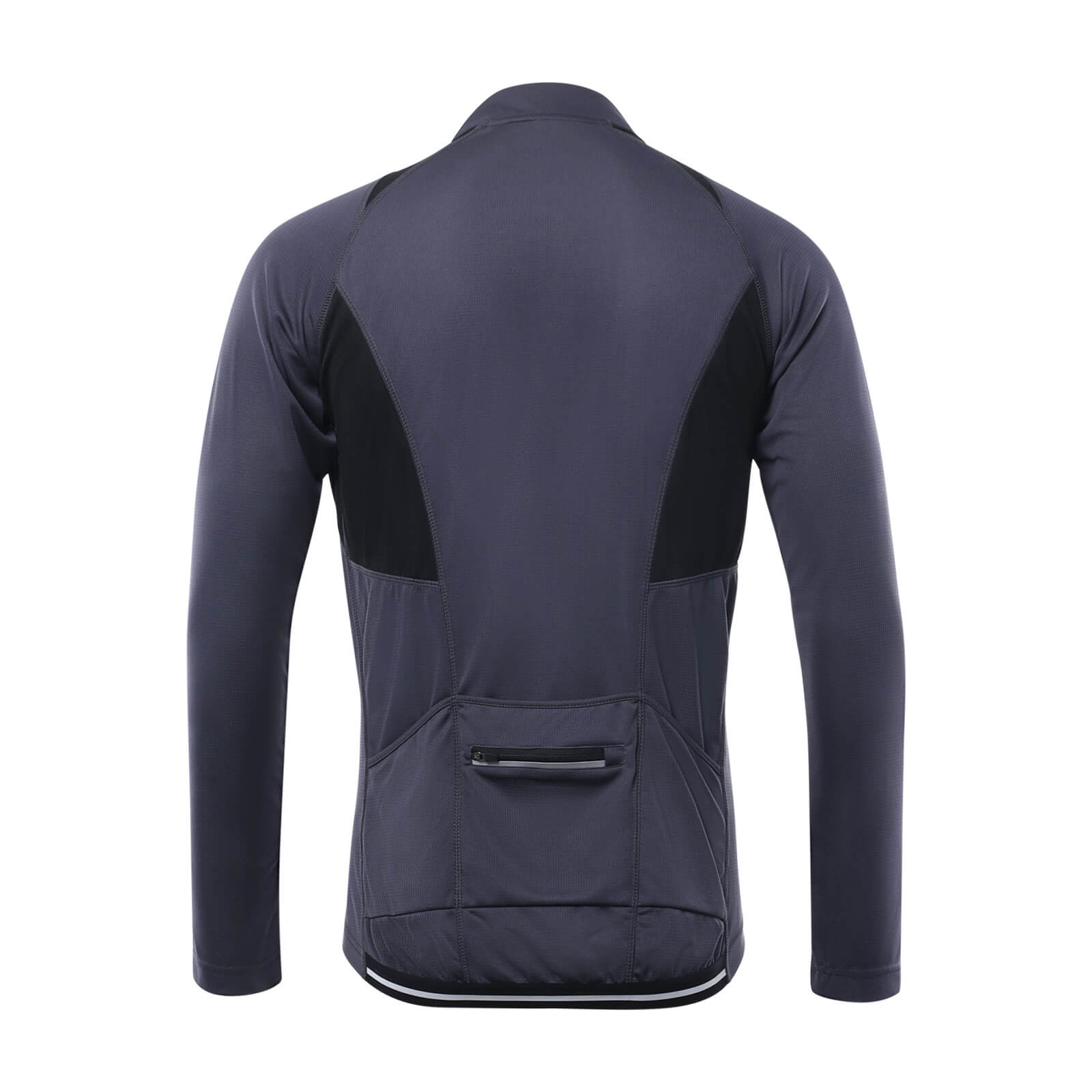 men half zip cycling jersey black back
