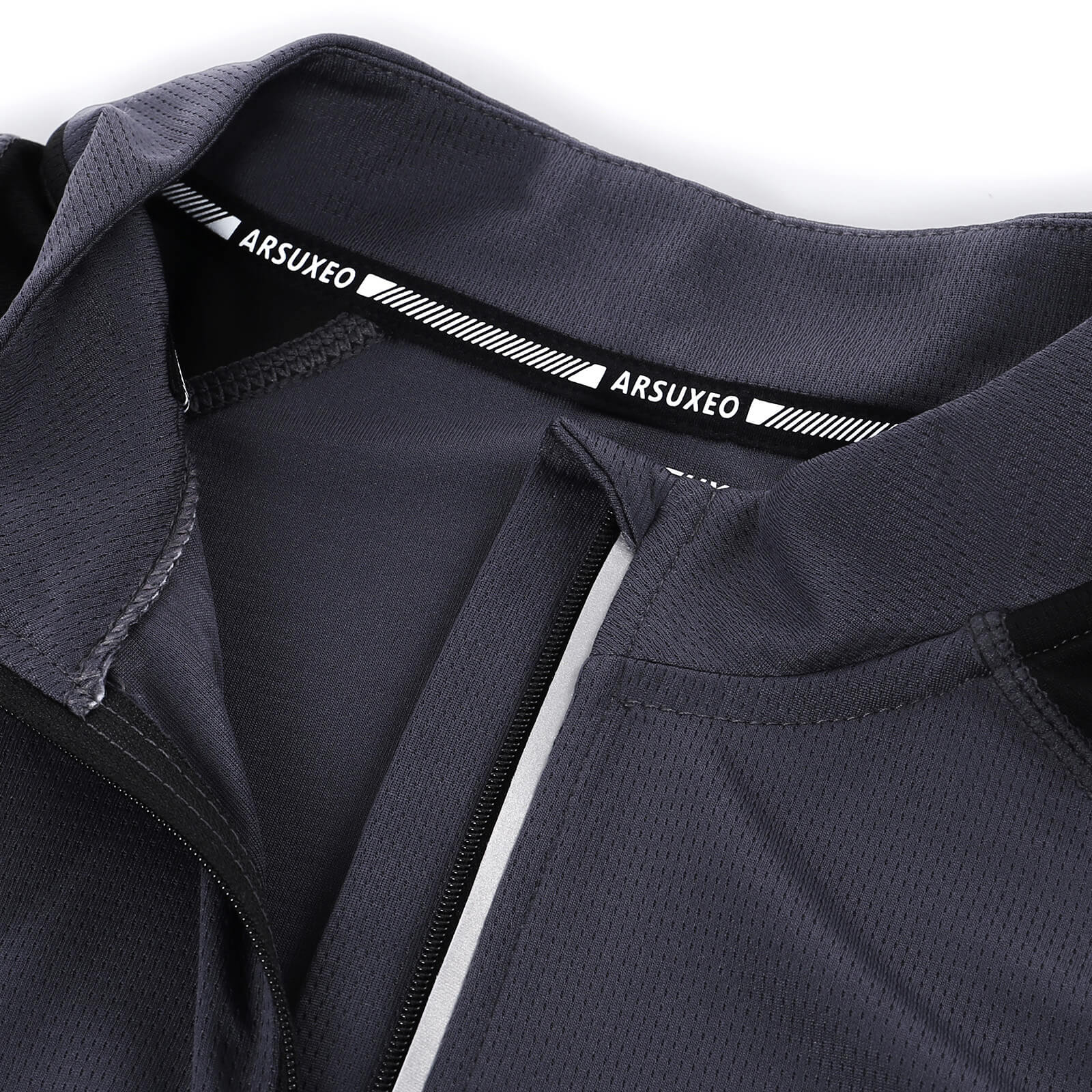 men half zip cycling jersey black collar