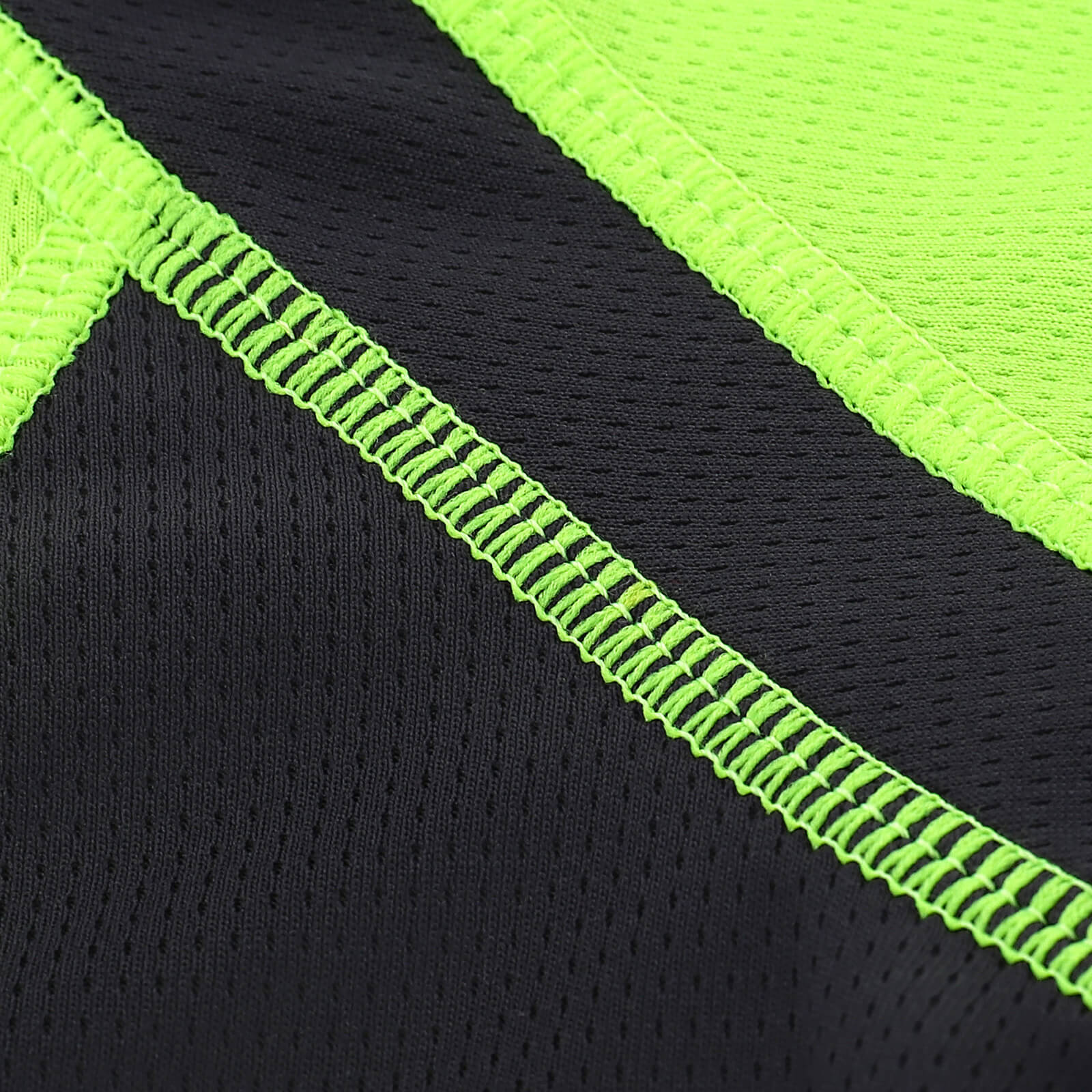 men half zip cycling jersey black green stitch