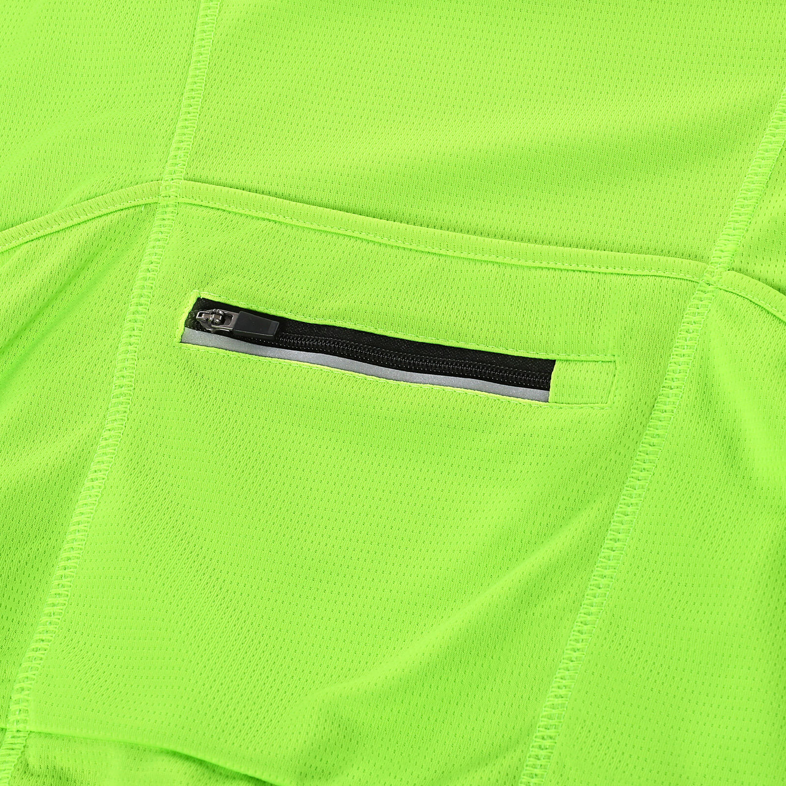 men half zip cycling jersey black green zipper pocket