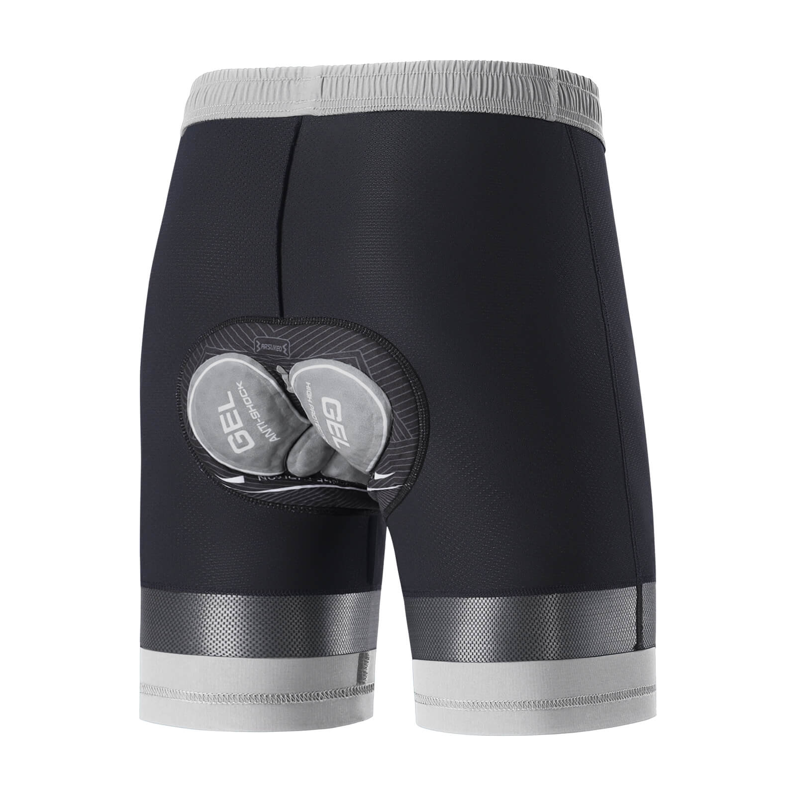 men water repellent multi purpose cycling utility shorts grey inner back