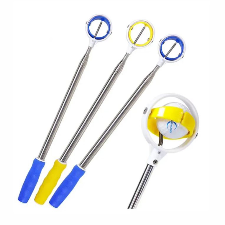 Premium Telescopic Golf Ball Retriever with Automatic Locking Scoop