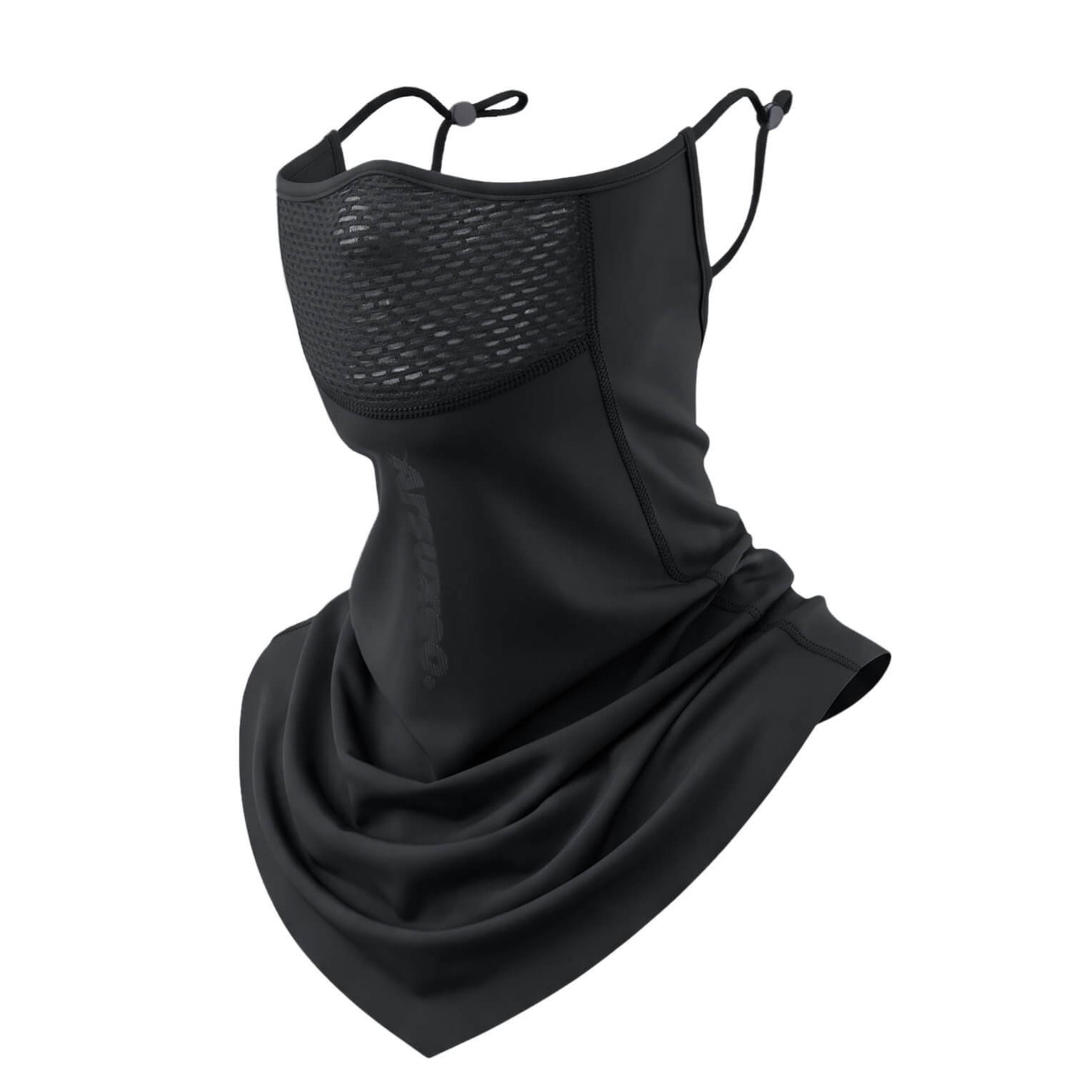 cooling neck gaiter with ear loops for cycling running and fishing