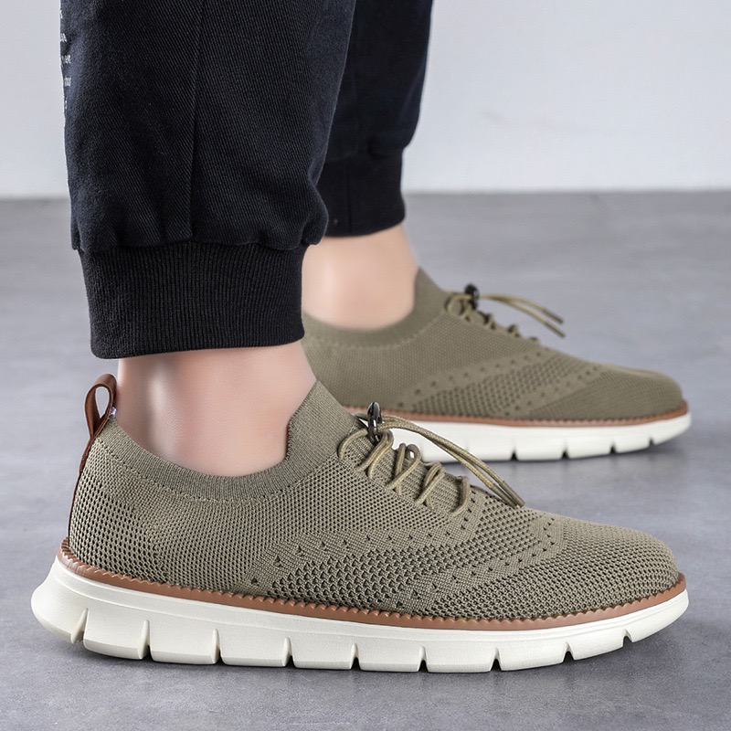 hybrid dress sneakers green model
