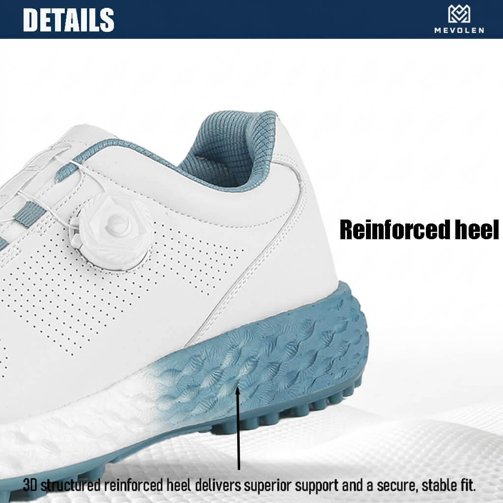 mens spikeless golf shoes  blue details 3