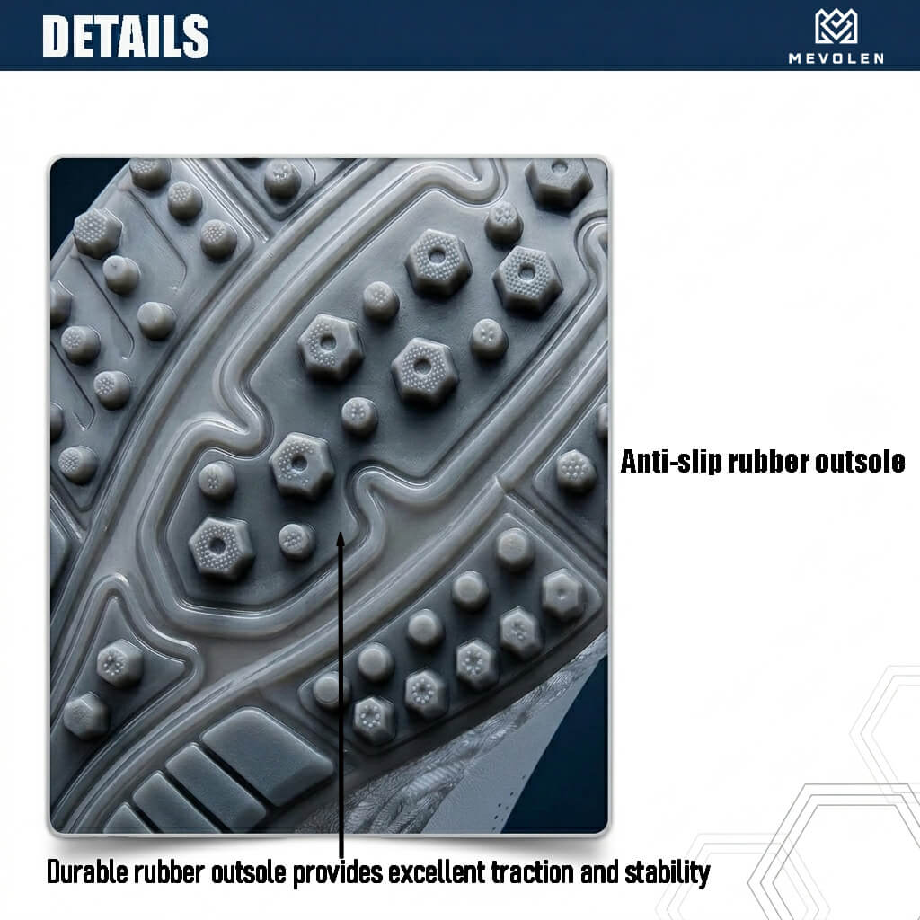 mens spikeless golf shoes  gray details 4