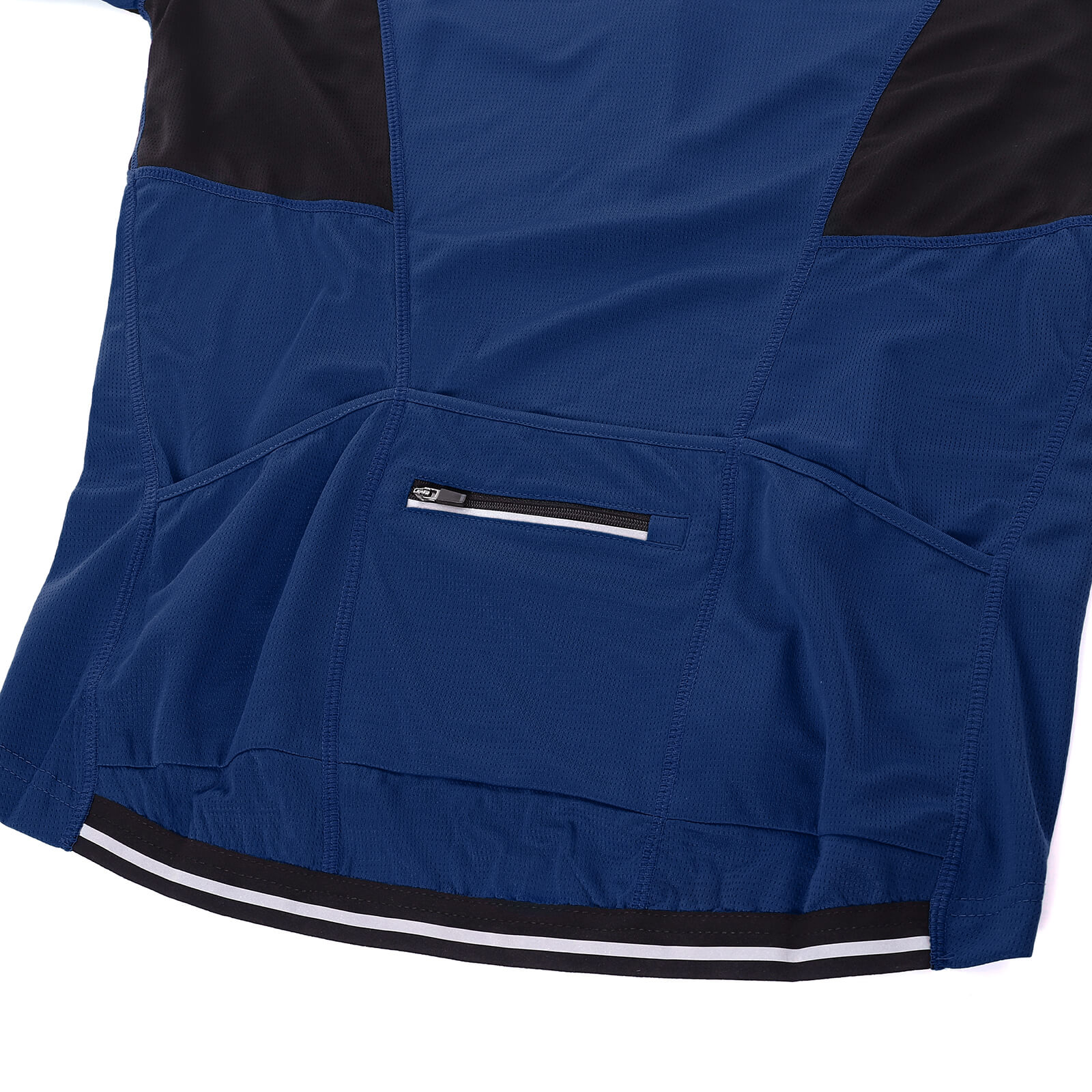 men cycling jersey navy blue pockets 