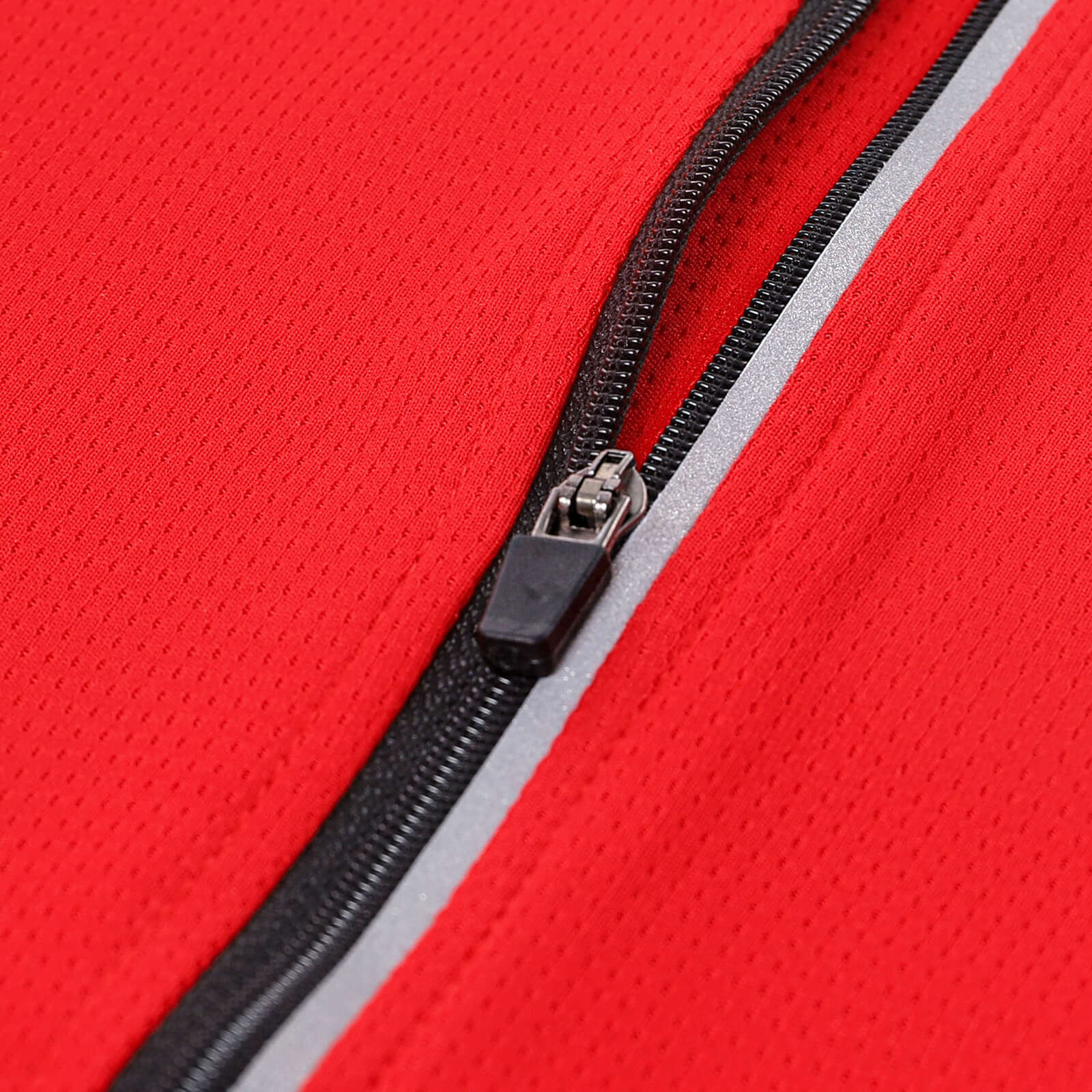 men half zip cycling jersey red zipper 