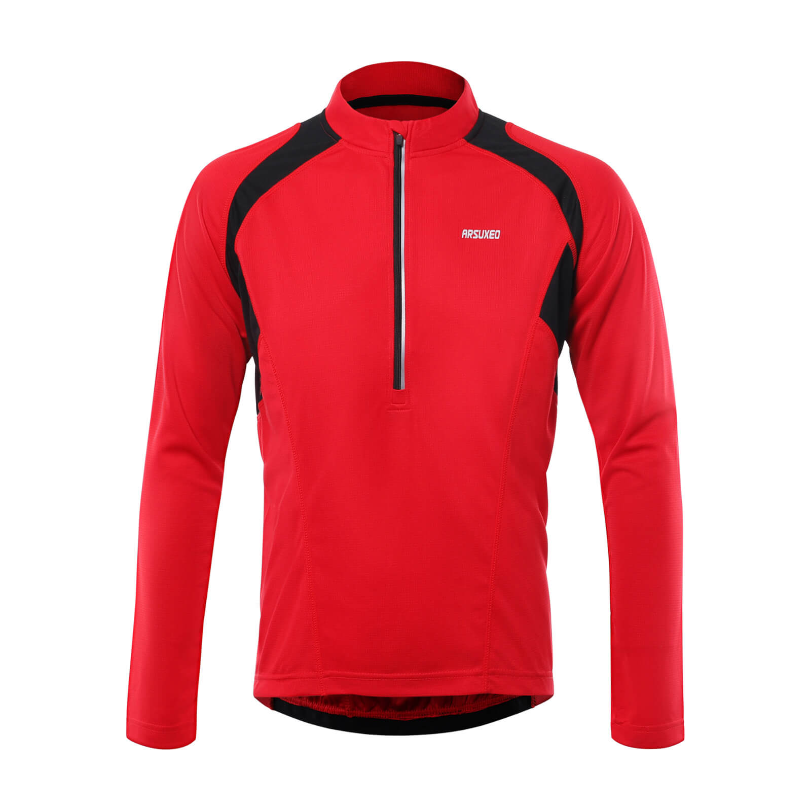 men half zip cycling jersey red
