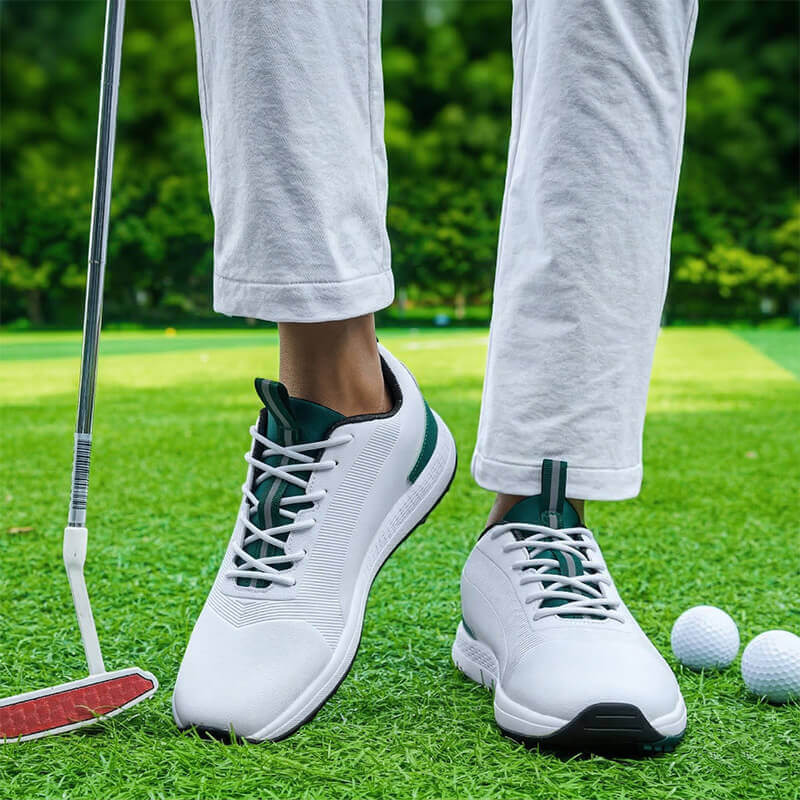 mens spikeless golf shoes green 4